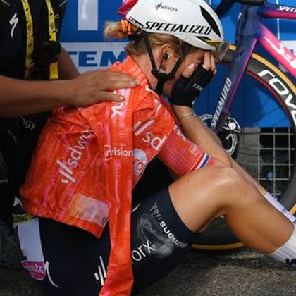 Tearful Vollering admits defeat 'feels really sour' as she rues 'stupid' crash